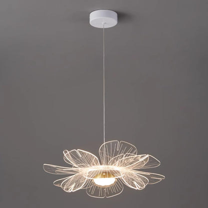 Moderne nordische Acryl Blumen LED Pendelleuchte