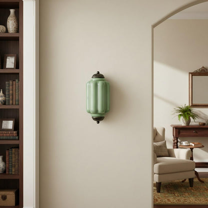 Eloise Flush Mount Wall Sconce - Retro Milk Glass Sconce