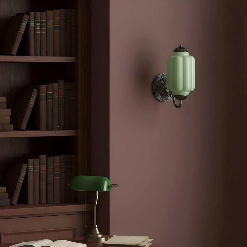 Eloise Glass Sconce - Vintage Milk Glass Wall Lamp