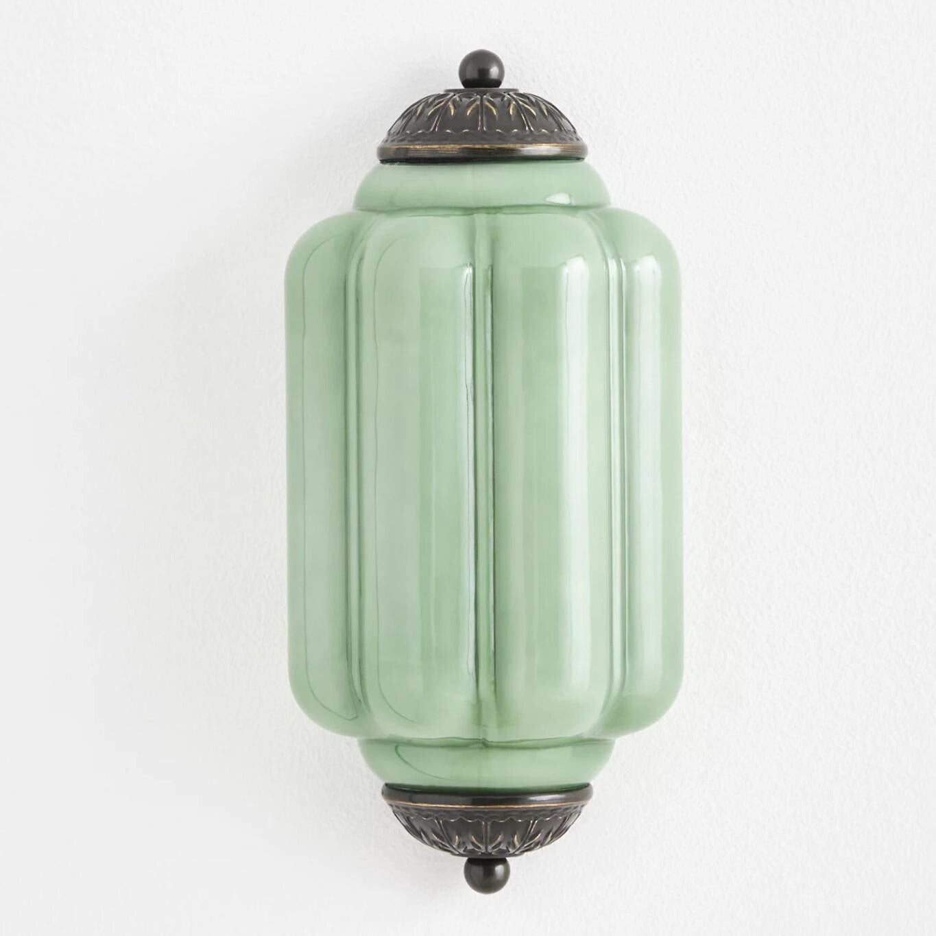 Eloise Flush Mount Wall Sconce - Retro Milk Glass Sconce