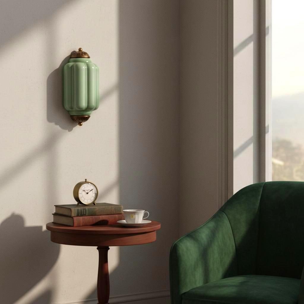 Eloise Flush Mount Wall Sconce - Retro Milk Glass Sconce