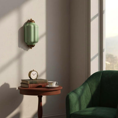 Eloise Flush Mount Wall Sconce - Retro Milk Glass Sconce