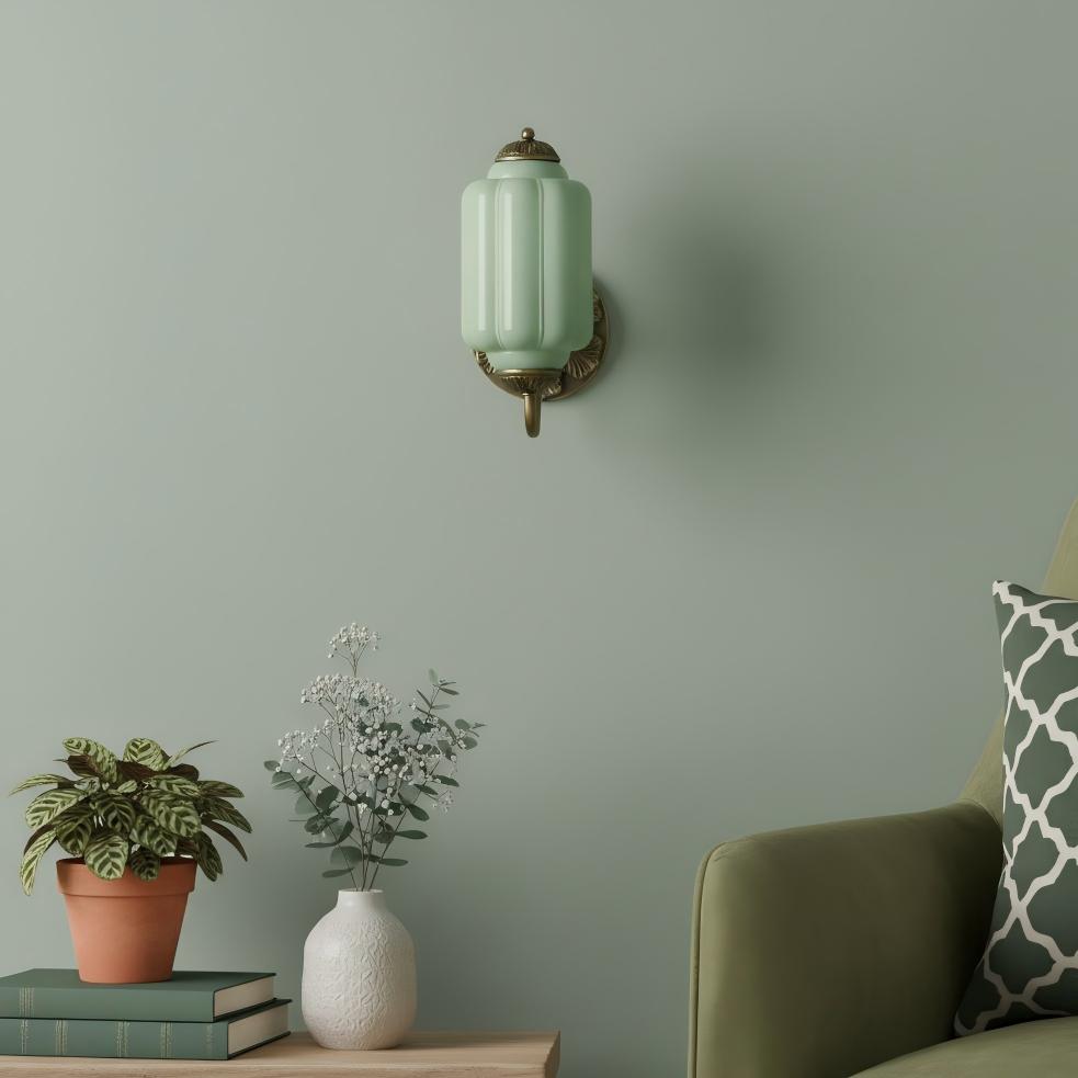 Eloise Glass Sconce - Vintage Milk Glass Wall Lamp