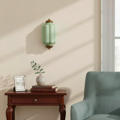 Eloise Flush Mount Wall Sconce - Retro Milk Glass Sconce