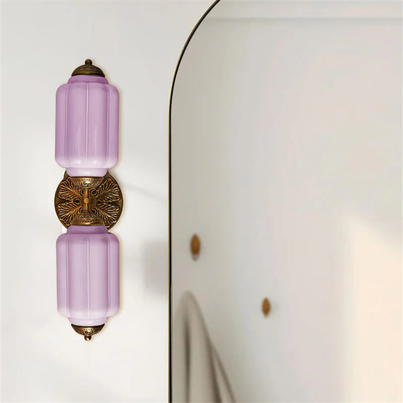 Eloise Glas Wandleuchte - Vintage Milchglas Wandleuchte Schminktisch