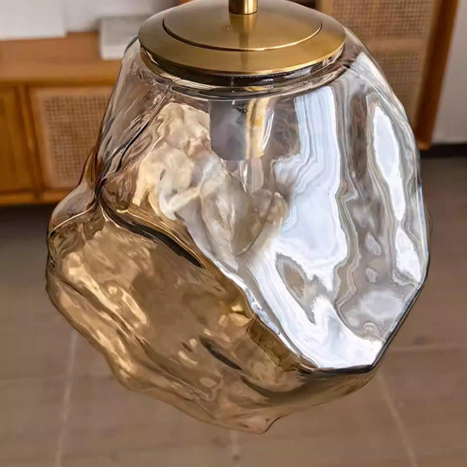 Modern Irregular Ice Cube Glass Pendant Light