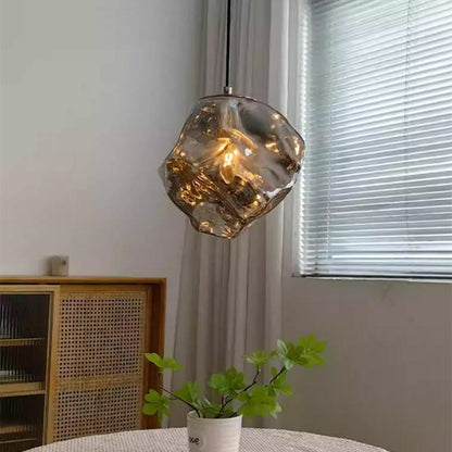 Modern Irregular Ice Cube Glass Pendant Light