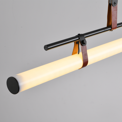 Modernes minimalistisches Langrohr Linearer LED Kronleuchter