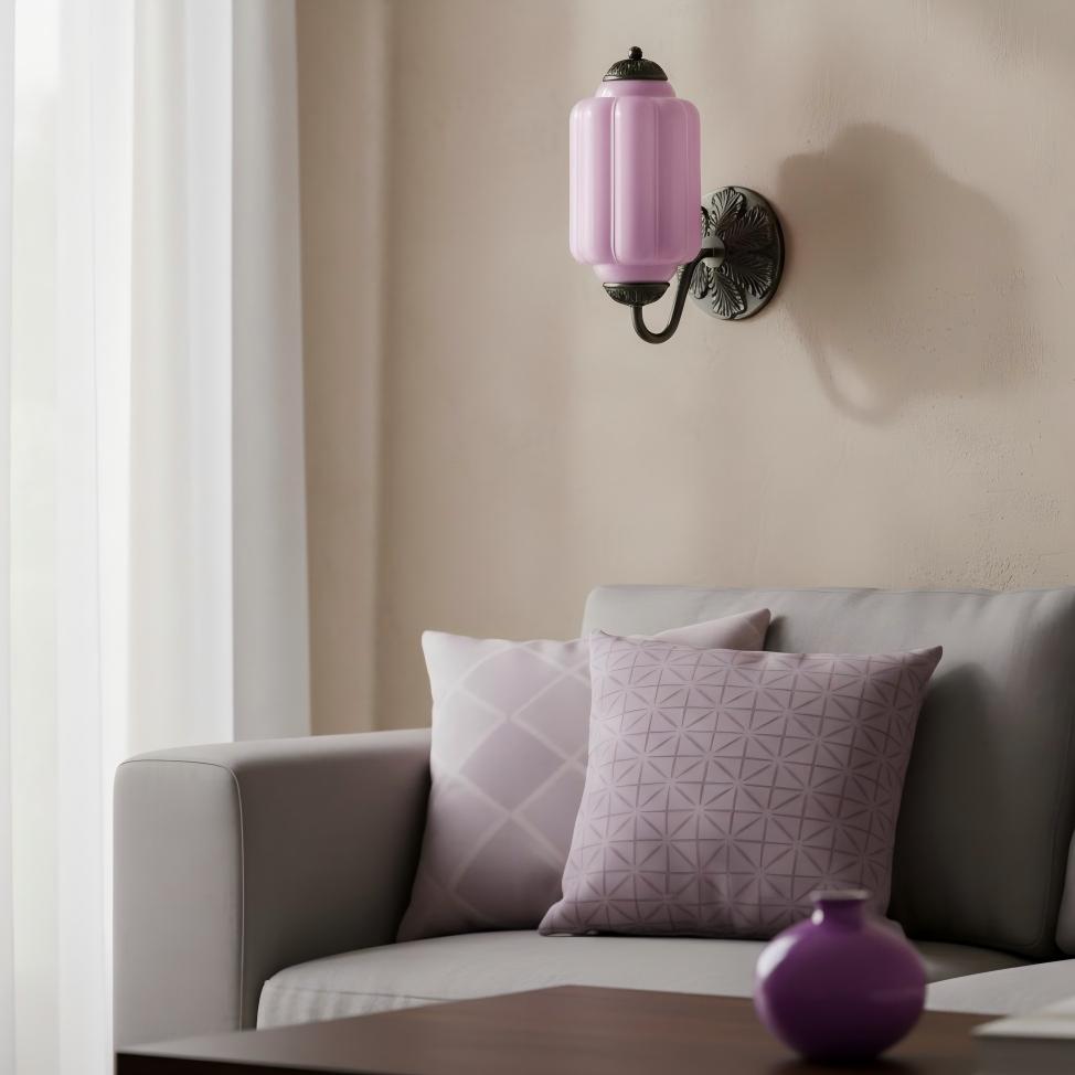 Eloise Glass Sconce - Vintage Milk Glass Wall Lamp