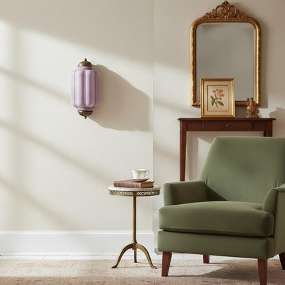 Eloise Flush Mount Wall Sconce - Retro Milk Glass Sconce