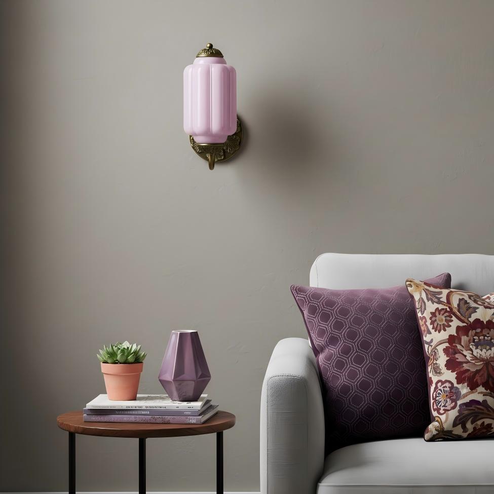 Eloise Glass Sconce - Vintage Milk Glass Wall Lamp