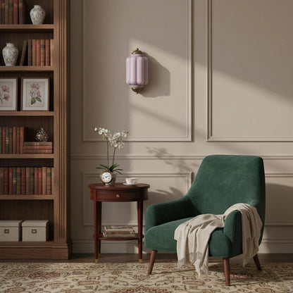 Eloise Flush Mount Wall Sconce - Retro Milk Glass Sconce