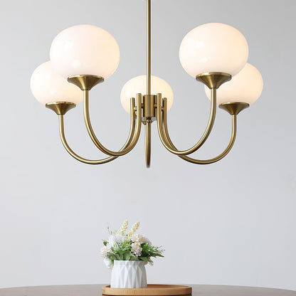 Vintage Bauhaus Glasblasen Kronleuchter
