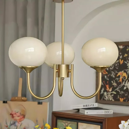 Vintage Bauhaus Glasblasen Kronleuchter