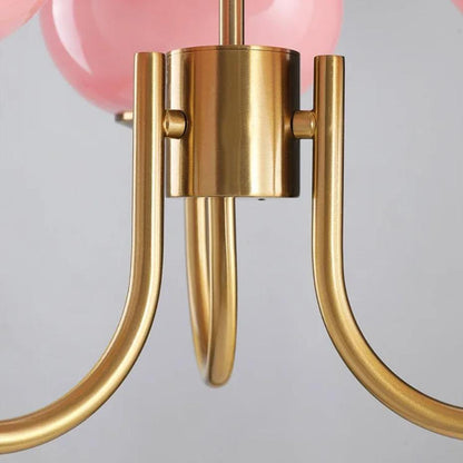 Vintage Bauhaus Glasblasen Kronleuchter