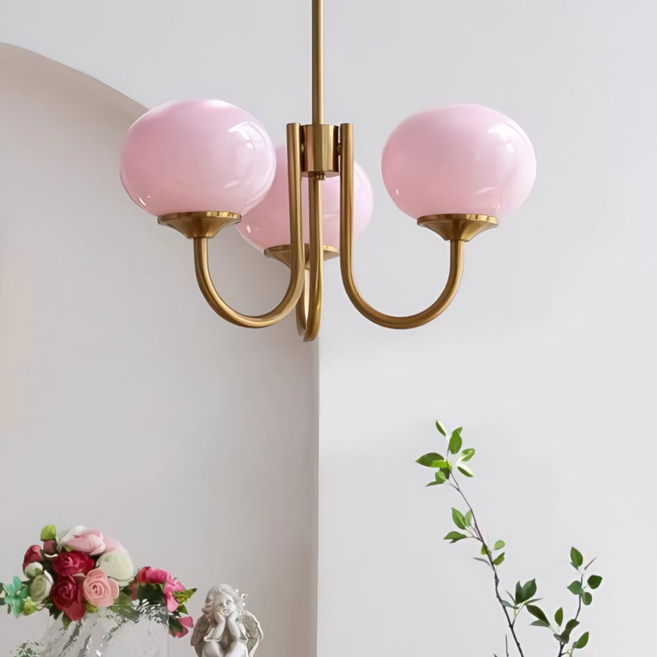 Vintage Bauhaus Glasblasen Kronleuchter