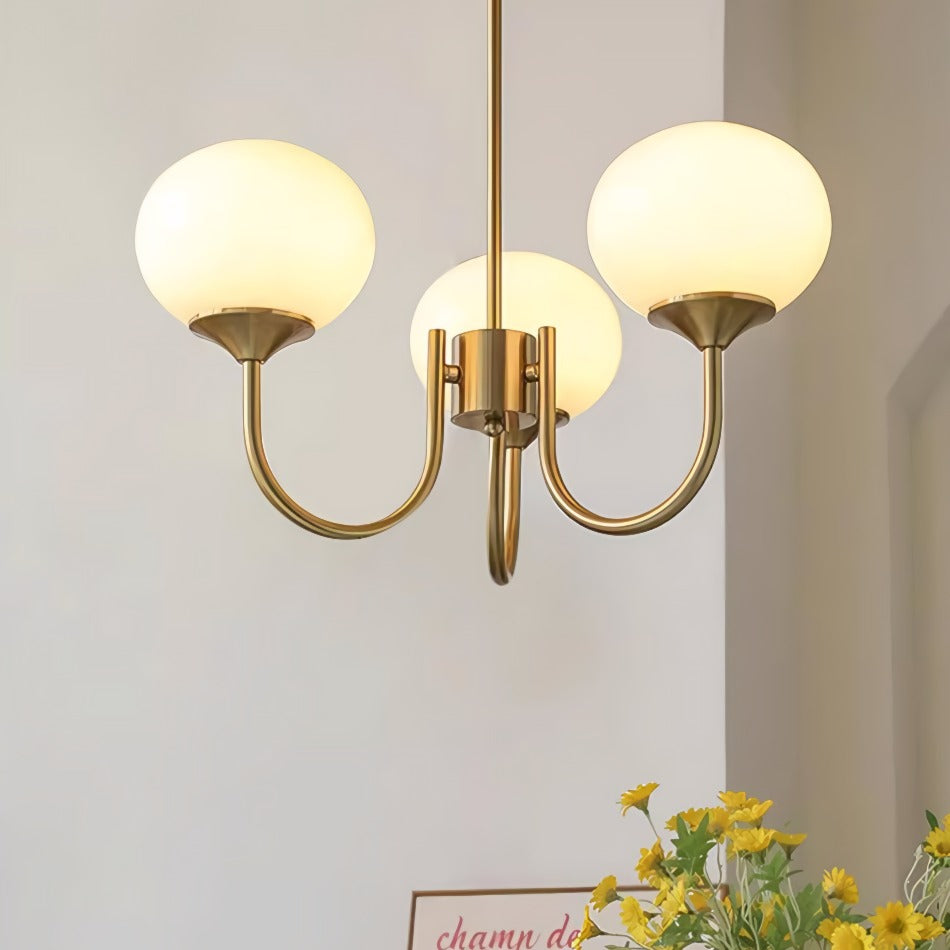 Vintage Bauhaus Glasblasen Kronleuchter