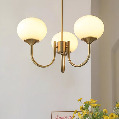Vintage Bauhaus Glasblasen Kronleuchter