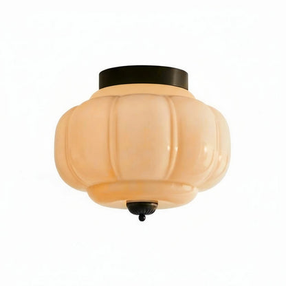 Eloise Milk Glass Ceiling Light - Vintage Flush Mount Ceiling Light