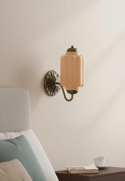 Eloise Glass Sconce - Vintage Milk Glass Wall Lamp
