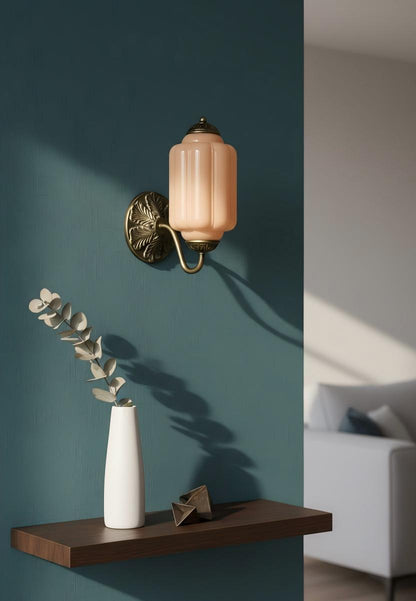 Eloise Glass Sconce - Vintage Milk Glass Wall Lamp