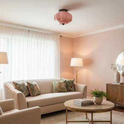 Eloise Milk Glass Ceiling Light - Vintage Flush Mount Ceiling Light