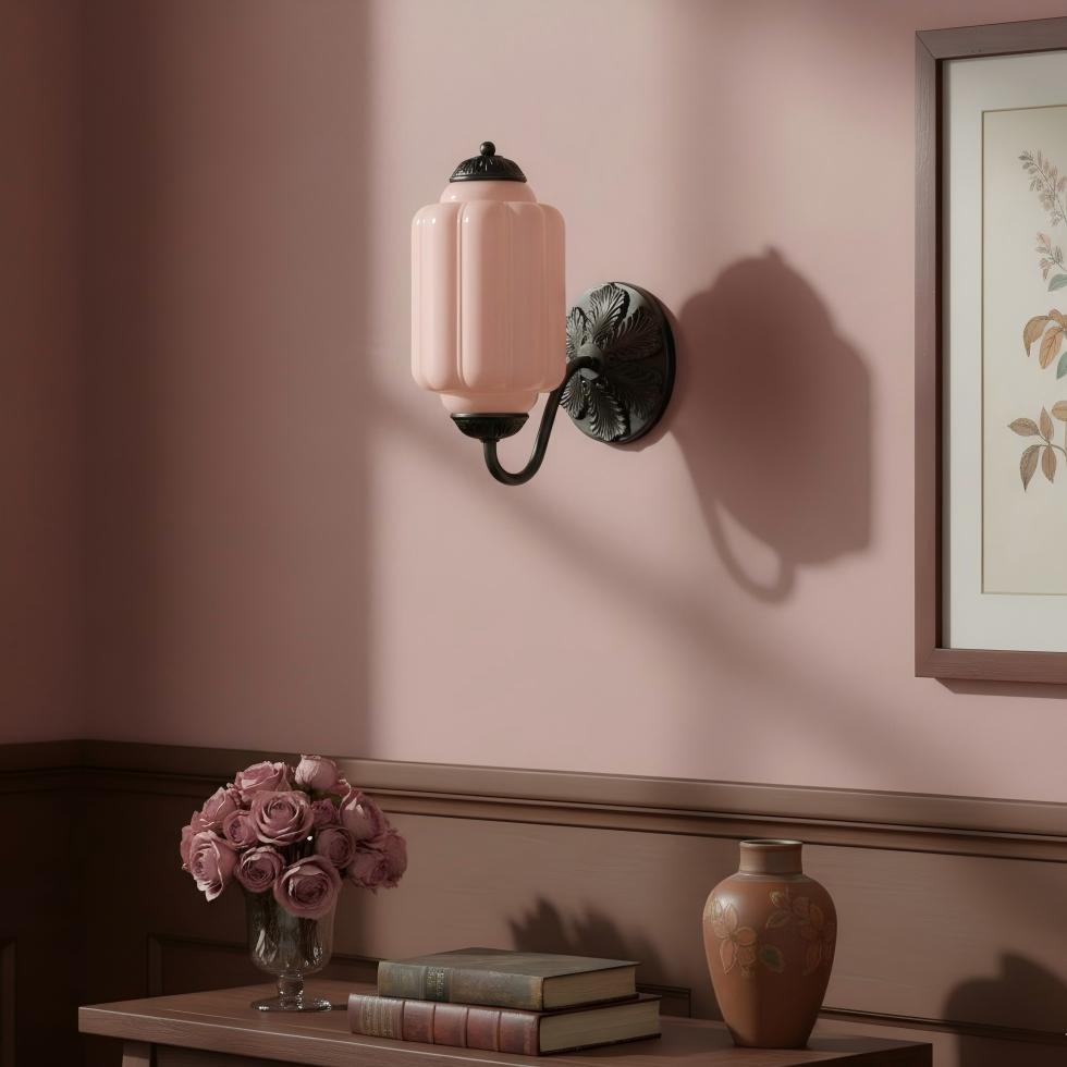 Eloise Glass Sconce - Vintage Milk Glass Wall Lamp