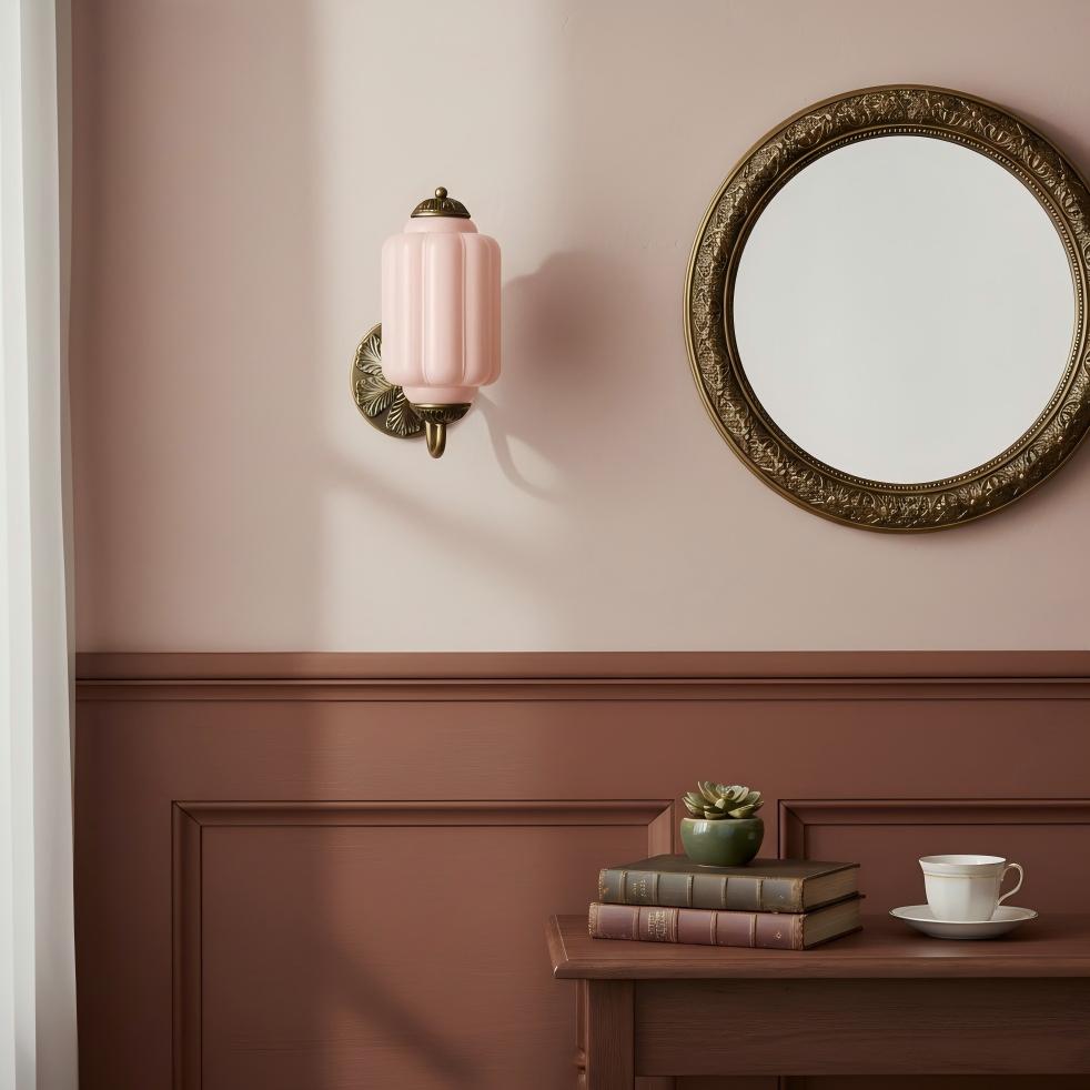 Eloise Glass Sconce - Vintage Milk Glass Wall Lamp