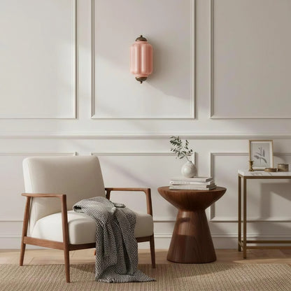 Eloise Flush Mount Wall Sconce - Retro Milk Glass Sconce