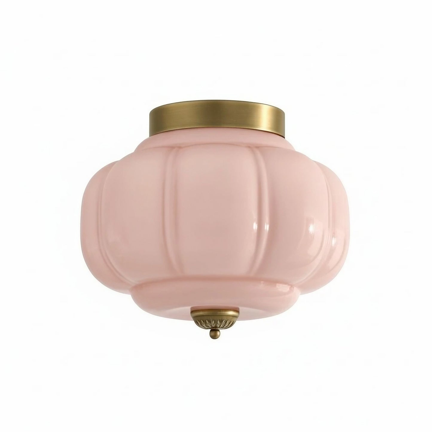 Eloise Milk Glass Ceiling Light - Vintage Flush Mount Ceiling Light