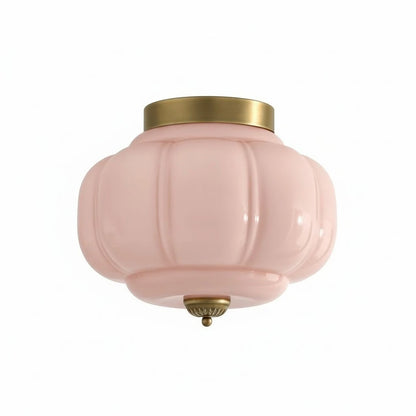 Eloise Milk Glass Ceiling Light - Vintage Flush Mount Ceiling Light