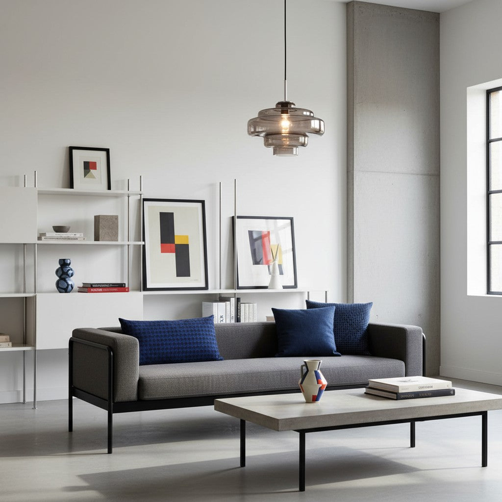 Koloro Millie Stufen Pendelleuchte aus Glas - Retro Stil für Wohn- und Esszimmer