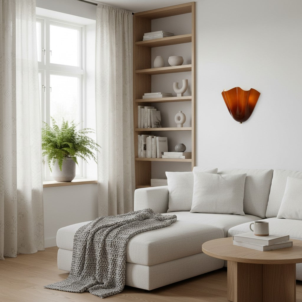 Bellina Handcrafted Glass Floral Wall Lamp – Modern Accent for Bedroom