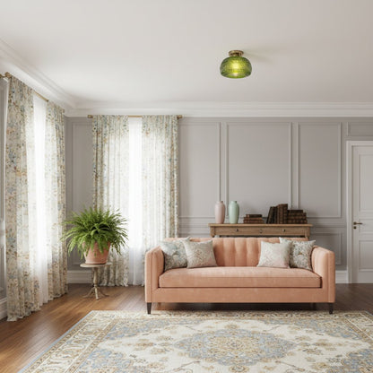 LumaVault Glass Dome Flush Mount Ceiling Light Retro Style for Living Room