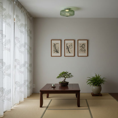 Ripple Glass Design – Vintage Ceiling Lamp for Living Room