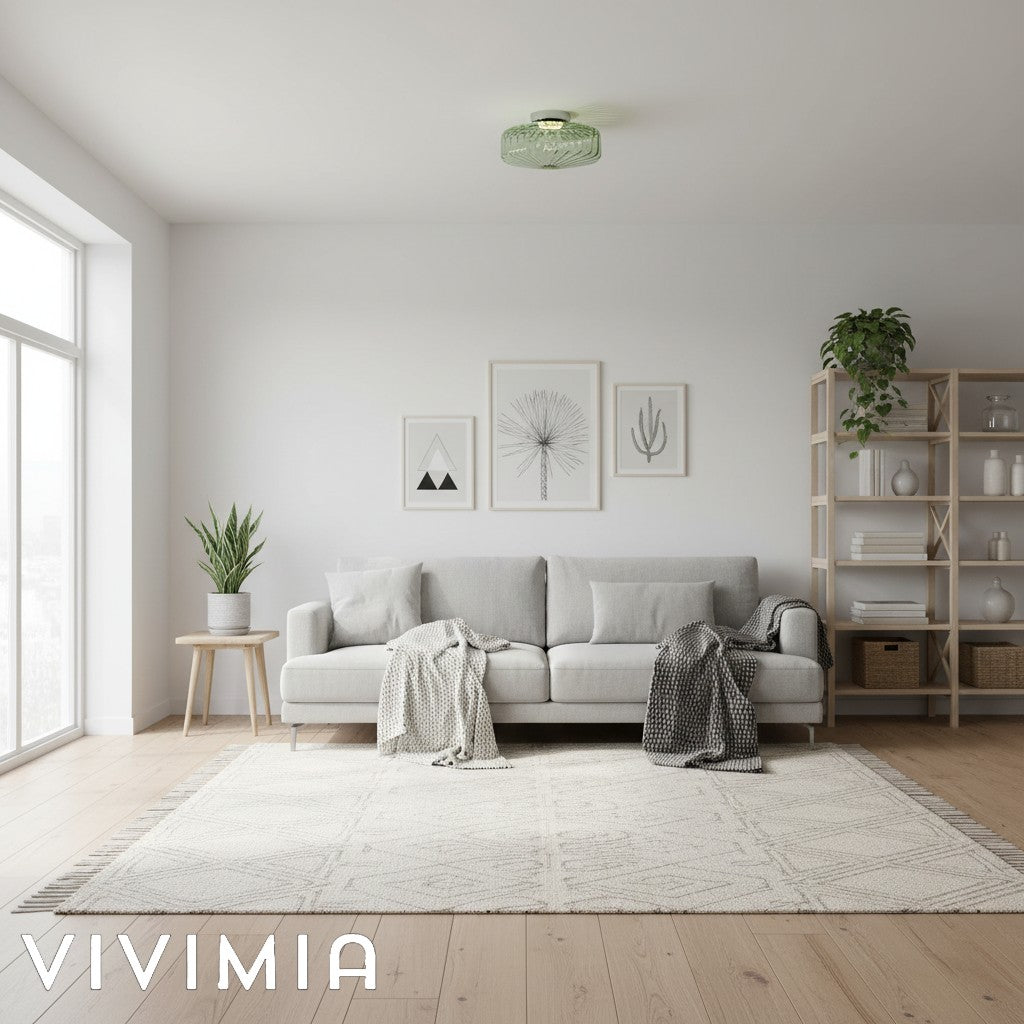 Ripple Glass Design – Vintage Ceiling Lamp for Living Room