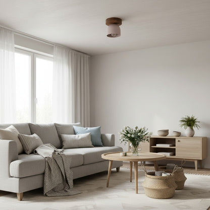 Metio Dome Ceiling Light Minimalist Wood Design for Bedrooms & Hallways