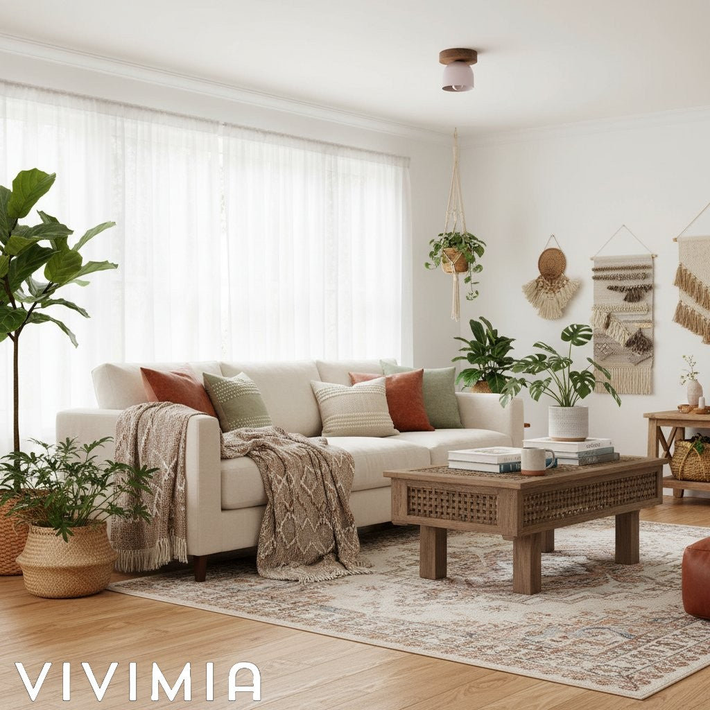 Metio Dome Ceiling Light Minimalist Wood Design for Bedrooms & Hallways