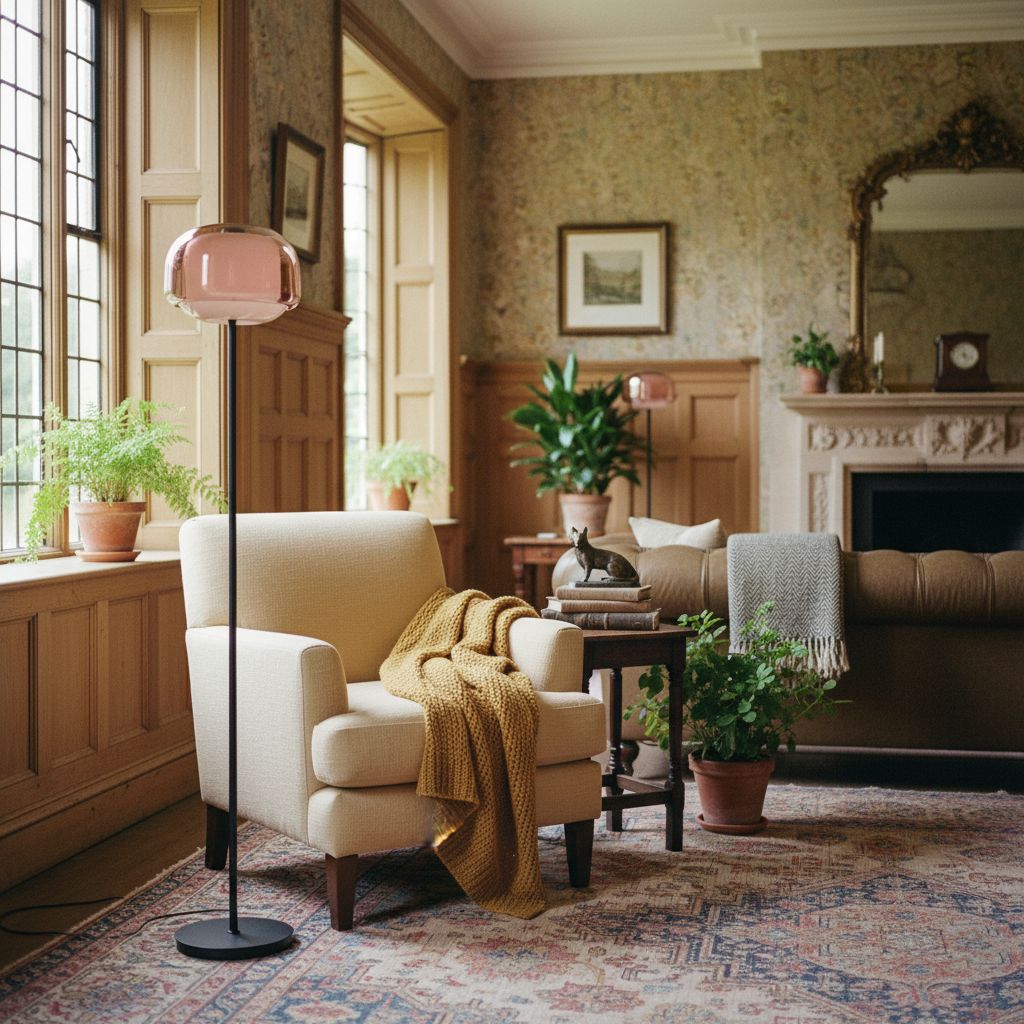 Clinco Double-Layered Glass Floor Lamp – Modern Retro Design – Perfect for Living Room or Bedroom