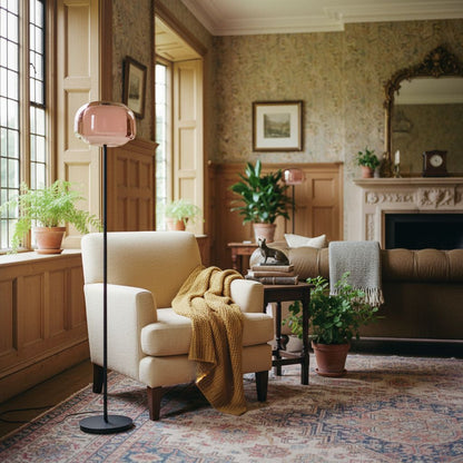 Clinco Double-Layered Glass Floor Lamp – Modern Retro Design – Perfect for Living Room or Bedroom