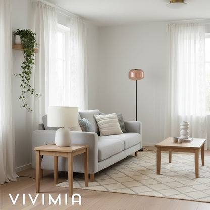 Clinco Double-Layered Glass Floor Lamp – Modern Retro Design – Perfect for Living Room or Bedroom