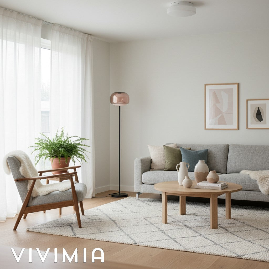 Clinco Double-Layered Glass Floor Lamp – Modern Retro Design – Perfect for Living Room or Bedroom