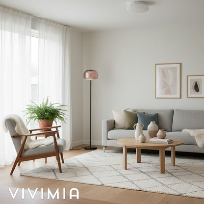 Clinco Double-Layered Glass Floor Lamp – Modern Retro Design – Perfect for Living Room or Bedroom