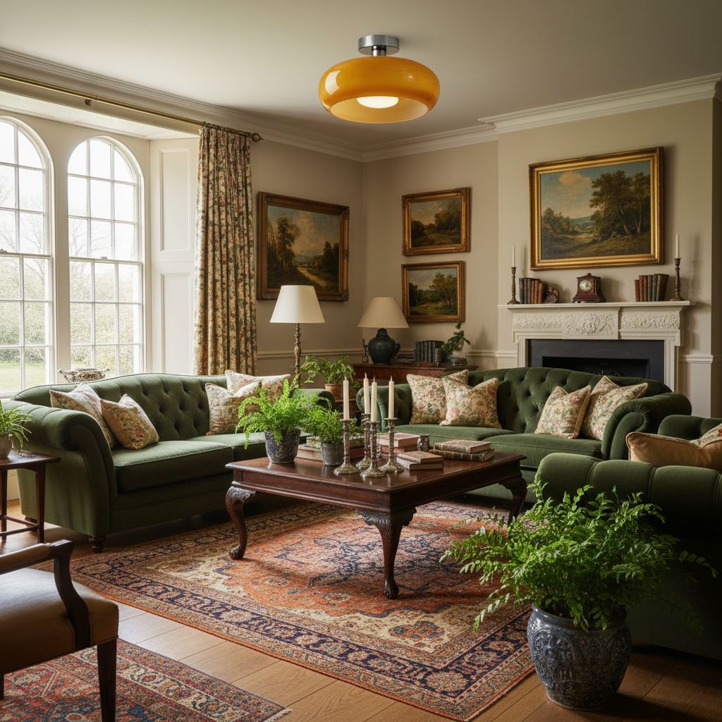 LumaDisc Disc-Shaped Glass Ceiling Lamp Bauhaus Style for Living & Dining Spaces