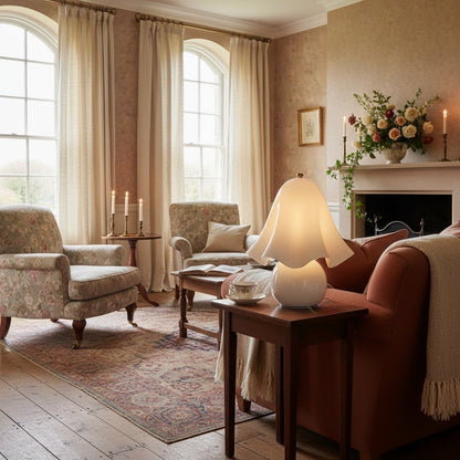 Bellina Elegant Glass Table Lamp – Sleek Design for Bedside or Desk