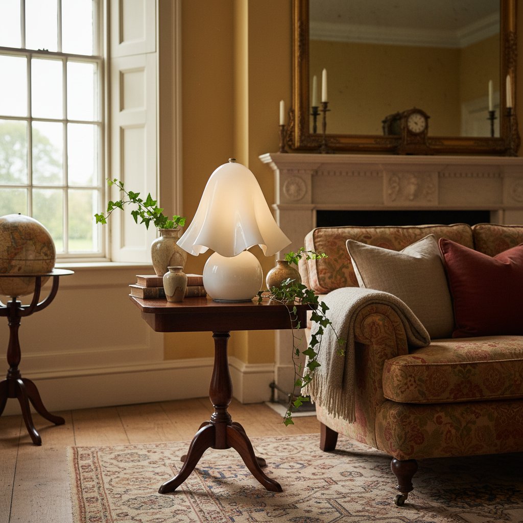 Bellina Elegant Glass Table Lamp – Sleek Design for Bedside or Desk