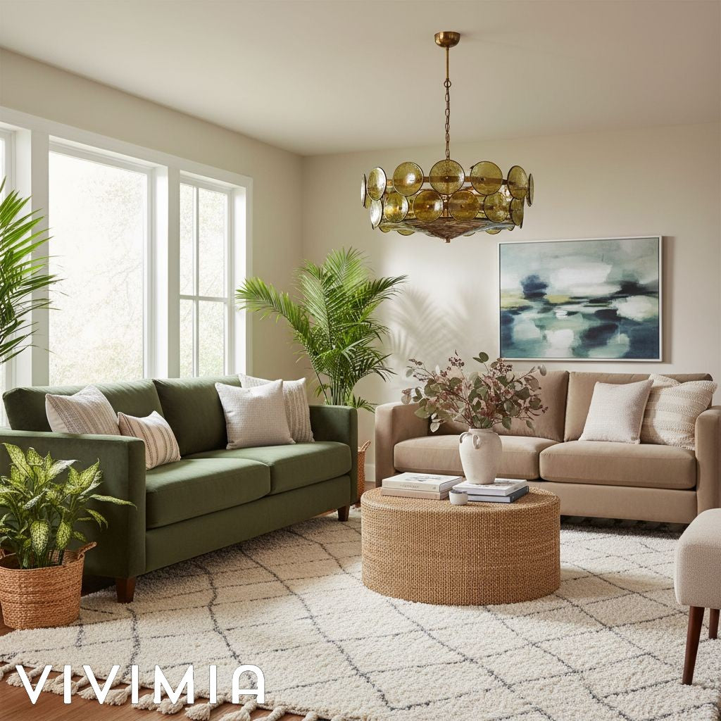 Lorenzo Halo Disc Vintage‑Modern Chandelier – Dining Room Statement Light