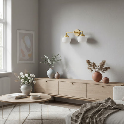 Opalume Glass Vanity Light – Vintage-Inspired Design – Perfect for Bathroom & Powder Room