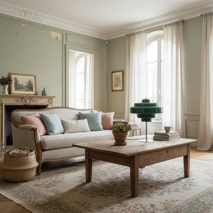 Koloro Tiered Glass Table Lamp – Retro Style for Living Room or Bedroom