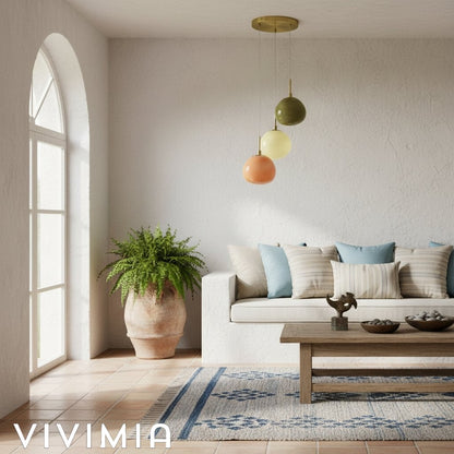 Cluster Opal Glass Pendant Lamp – Modern Minimalist Style – Ideal for Living Room or Bedroom